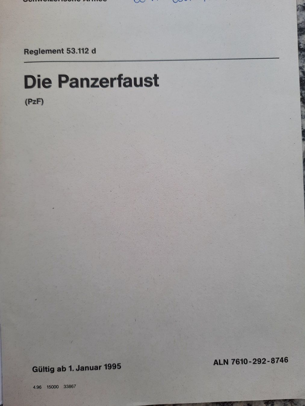 Bücher: Die Panzerfaust – Gebraucht aus Ruswil von Sammlergeist 1