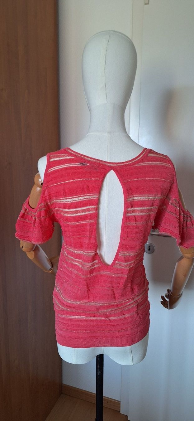 Morgan T-shirt: Morgan, t-shirt ajouré corail – Nuovo (secondo la descrizione) da Lussery-Villars venduto da pousinete02 2
