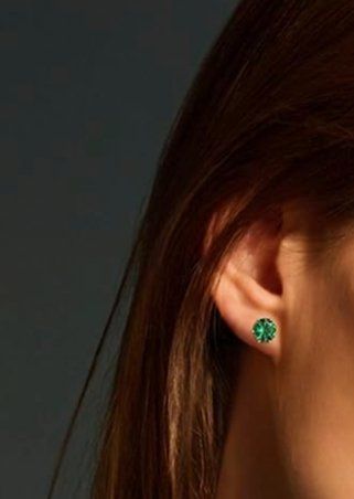 Orecchini pendenti & Orecchini a lobo: Echter Smaragd mit 9c Gold Ohrringe – Nuovo e nell'imballaggio originale da Hemmental venduto da GoldundGlanz 3