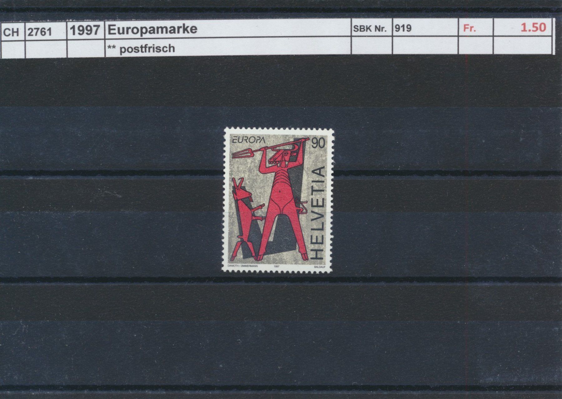 Alle Briefmarken: 1997 "Europamarke", ** postfrisch – Neu (gemäss Beschreibung) aus Winterthur von Zupogeru
