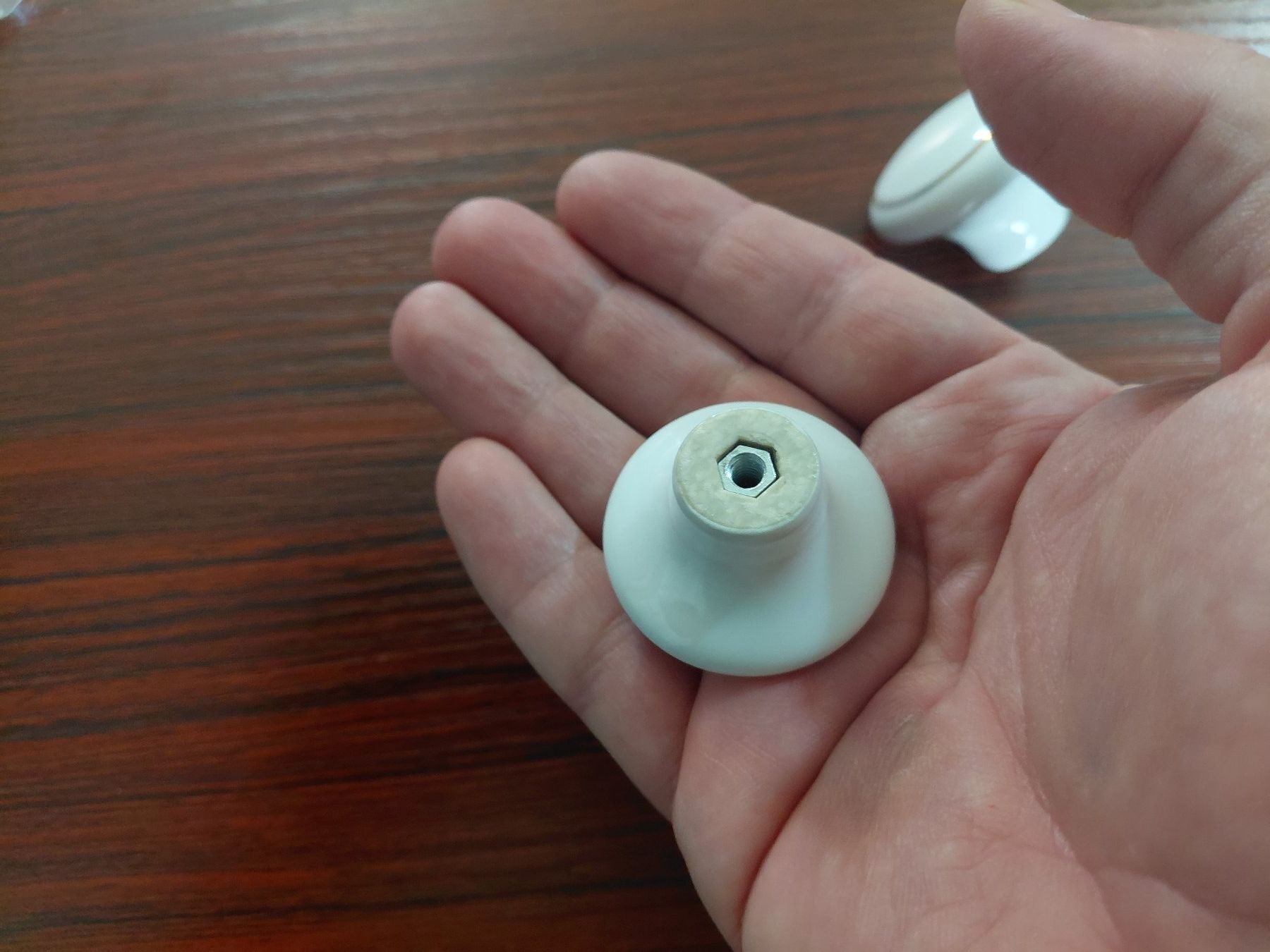 Eisenwaren: 10x Möbelgriffe aus weißer Keramik  - poignée meuble – Neu und originalverpackt aus Bussigny von batishop 6