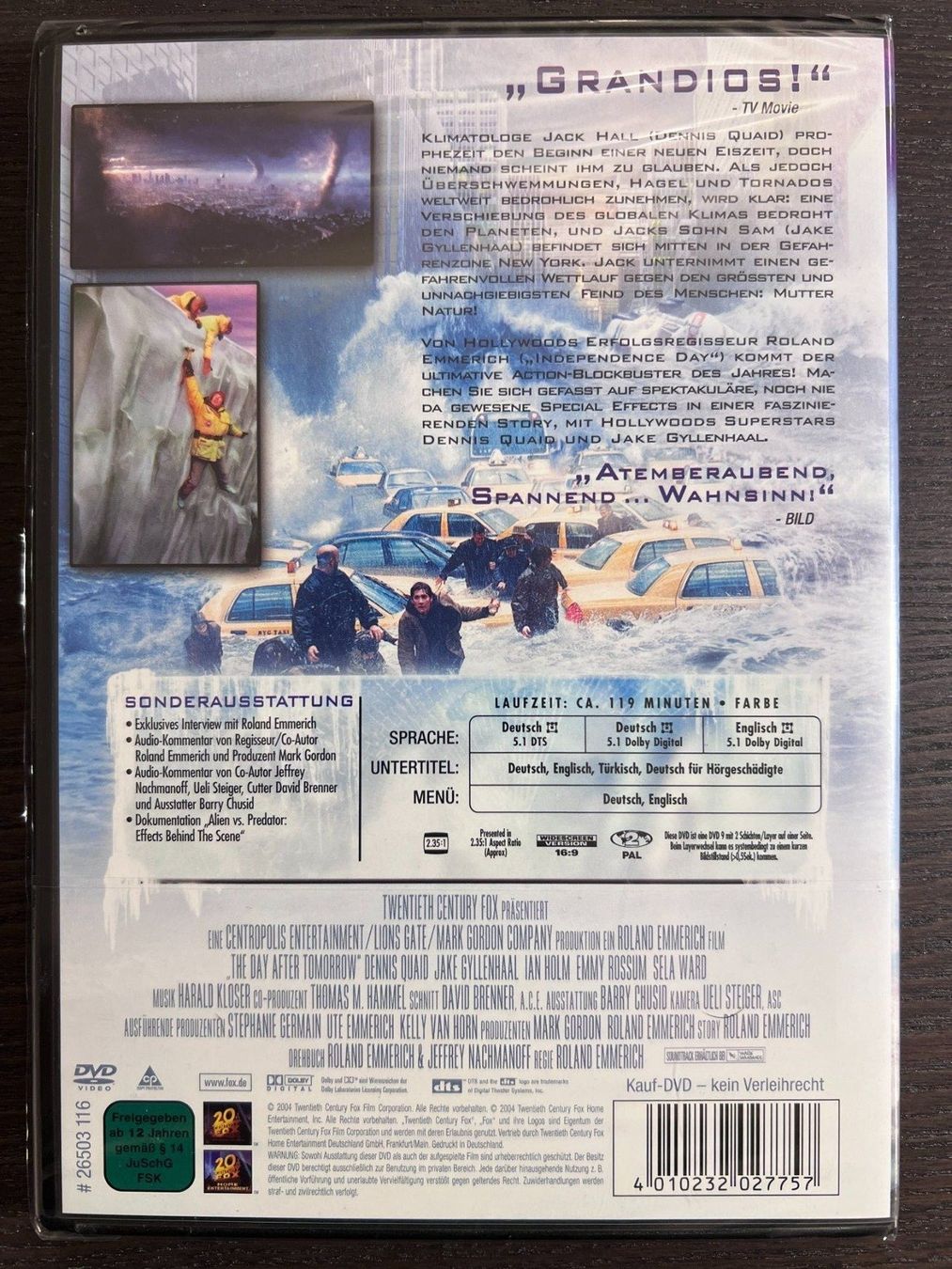 Tutti i DVDs: The Day After Tomorrow – Nuovo e nell'imballaggio originale da Zürich venduto da FilmFreunde 1