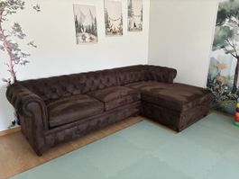 Chesterfield Ecksofa mit Stauraum - ca. 271x71x161 cm