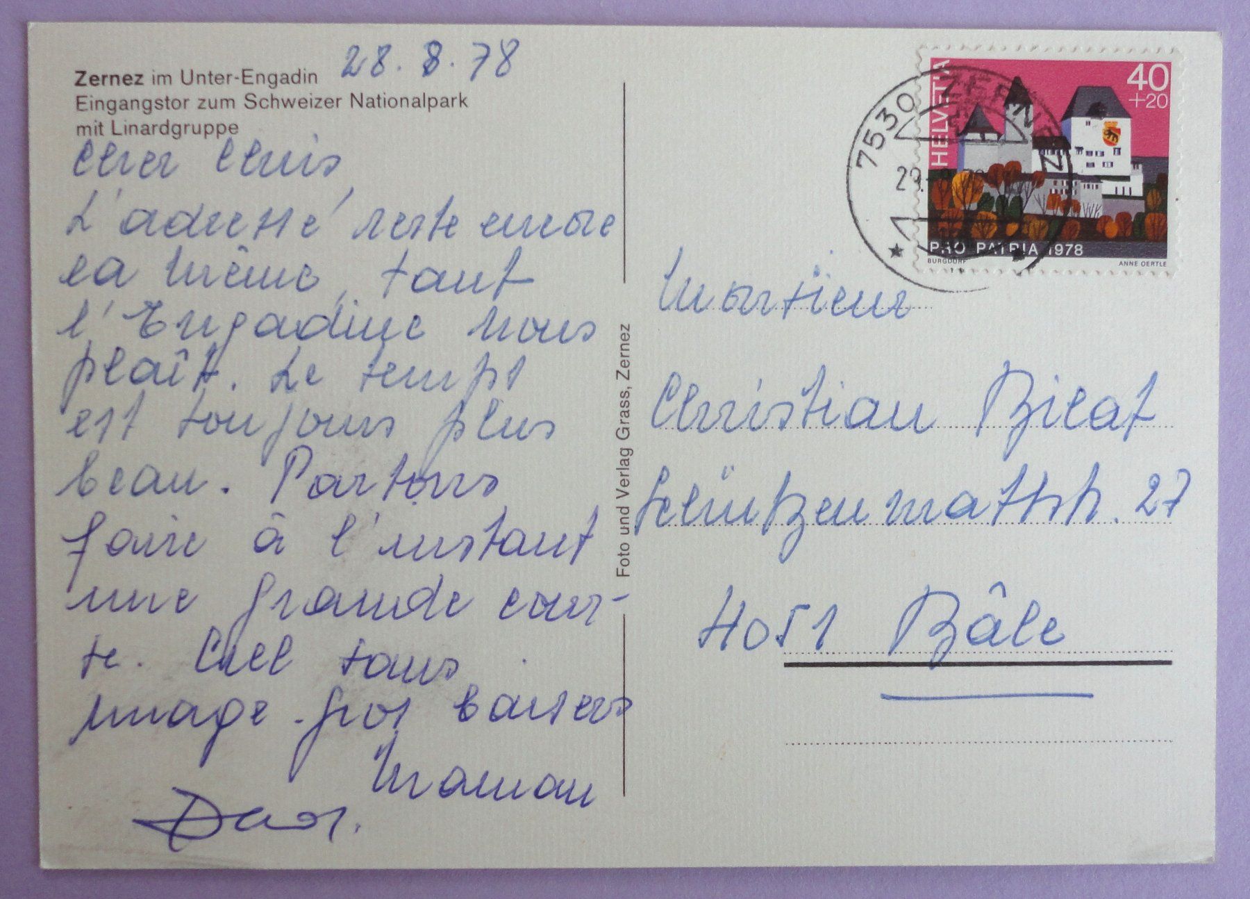 Cartes postales: Zernez im Unter-Engadin – D'occasion à Fétigny par Billy2miny 1