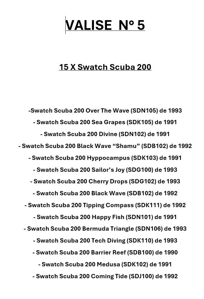 Swatch Uhren: Collection exceptionnelle de montres - 75 SWATCH collector – Neu und originalverpackt aus Bottens von Jafar55 9