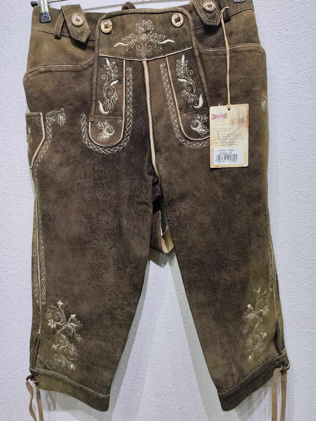 Pantaloni: Trachtenlederhose "Stockerpoint" - Neu, Gr. 46 – Nuovo e nell'imballaggio originale da Dussnang venduto da Rosenfee50 1