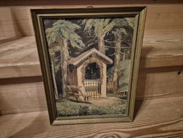 Gemälde von Hürlimann, Pfarrer, 1945. Waldkapelle Motiv!