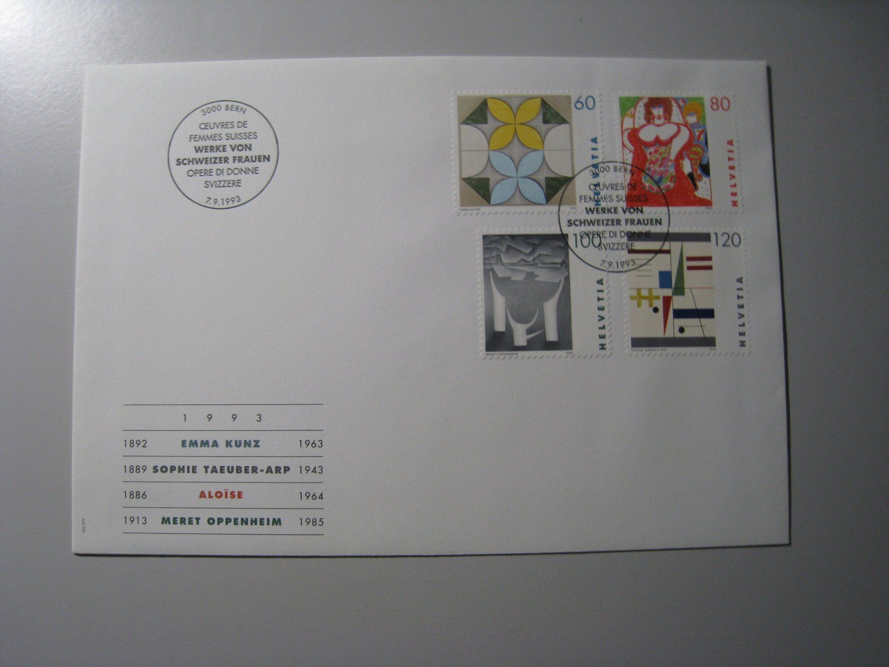 Alle Briefmarken: Ersttagsbrief gross 1993 – Gebraucht aus Aarwangen von Pinsel7890