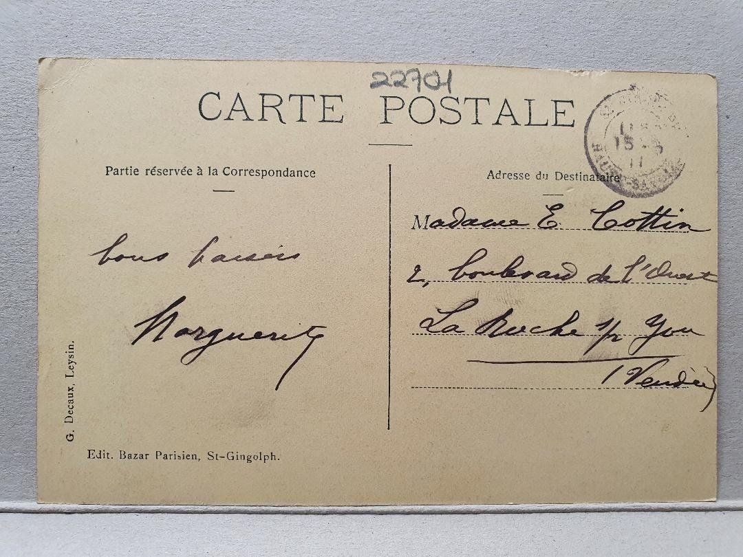 Cartoline postali: ST - GINGOLPH  /  (Suisse)  -  Chapelle – Usato da Delémont venduto da Domdom1 1