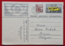 GANZSACHE POSTKARTE LAUSANNE AUSLANDFRANKATUR BELGIEN 1940