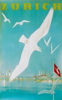 ZUERICH STADT SEE MOEVE 1948 - Original Plakat