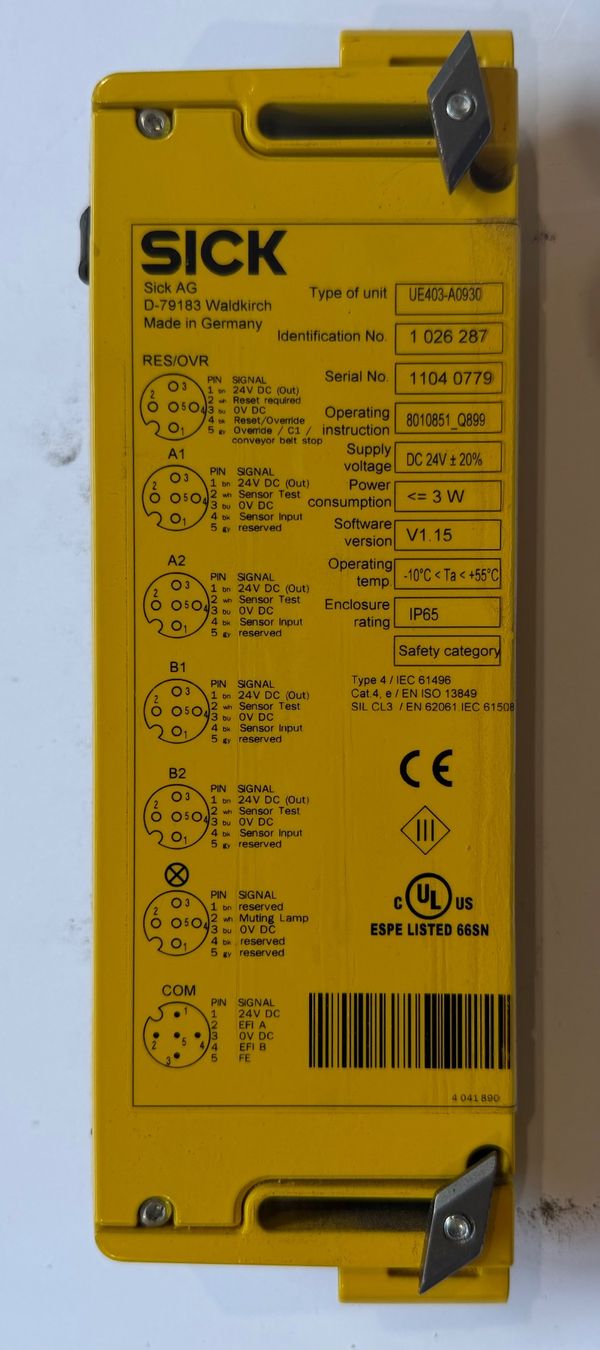 Componenti elettronici: SICK M4000 M40Z-S109 Sicherheitslichts. - inkl. E/A Modul – Usato da Dintikon venduto da Baddaru 7