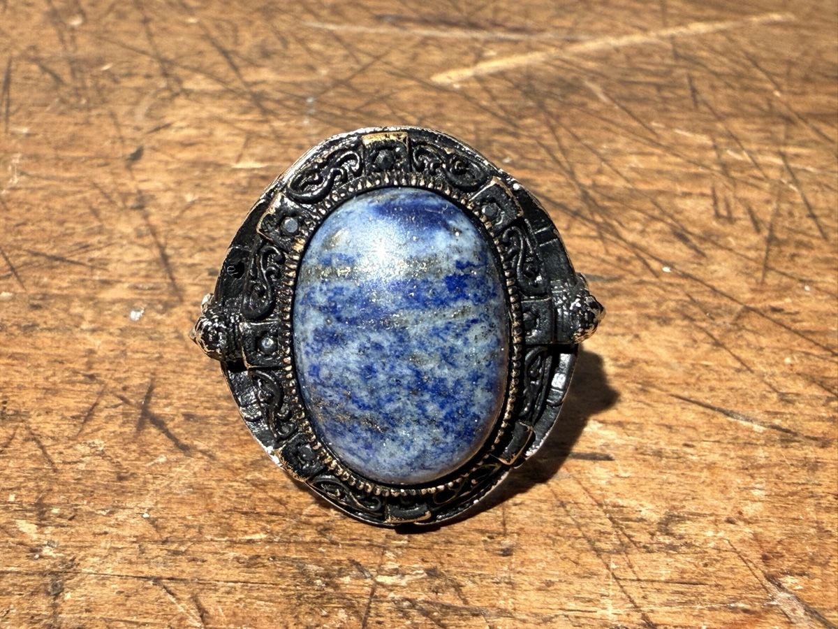 Anelli: Majestätischer Silberring mit Lapis Lazuli Grösse 62 – Nuovo (secondo la descrizione) da schaffhausen venduto da VintAntik_1980 1