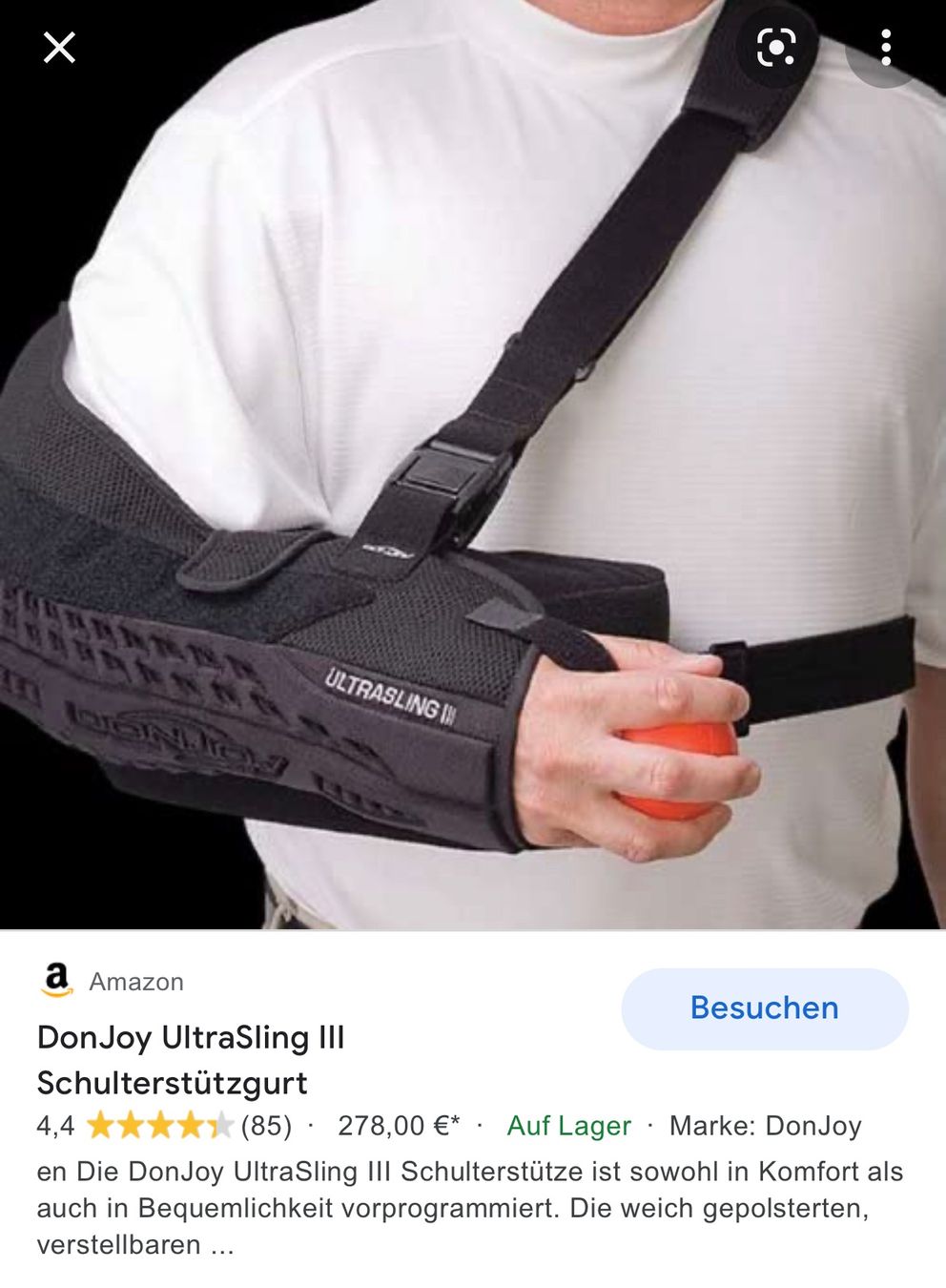Attrezzature mediche: Ultrasling 3 Donjoy Medium – Usato da Beckenried venduto da Mark101 5