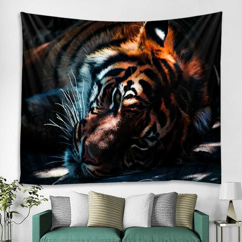 Tessuti: ---+++ Wandtuch Tiger Dark +++--- – Nuovo e nell'imballaggio originale da Kilchberg ZH venduto da Eaglebuy
