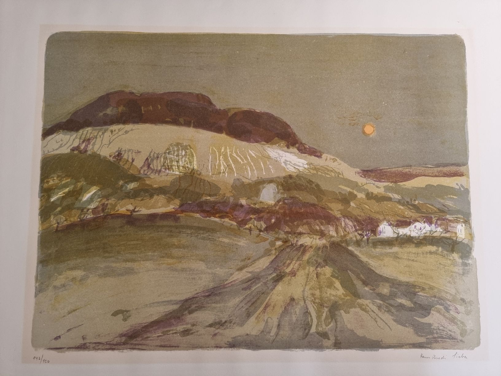 Grafica & Litografie: HANSRUEDI SIEBER LITHOGRAPHIE SIGNIERT NUMMERIERT – Usato da Gersau venduto da grafik-kunst 1