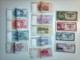 Jugoslawien - Banknotensammlung