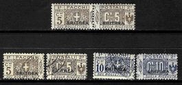 1917-1924 Eritrea Italien Kolonien Pacchi */°