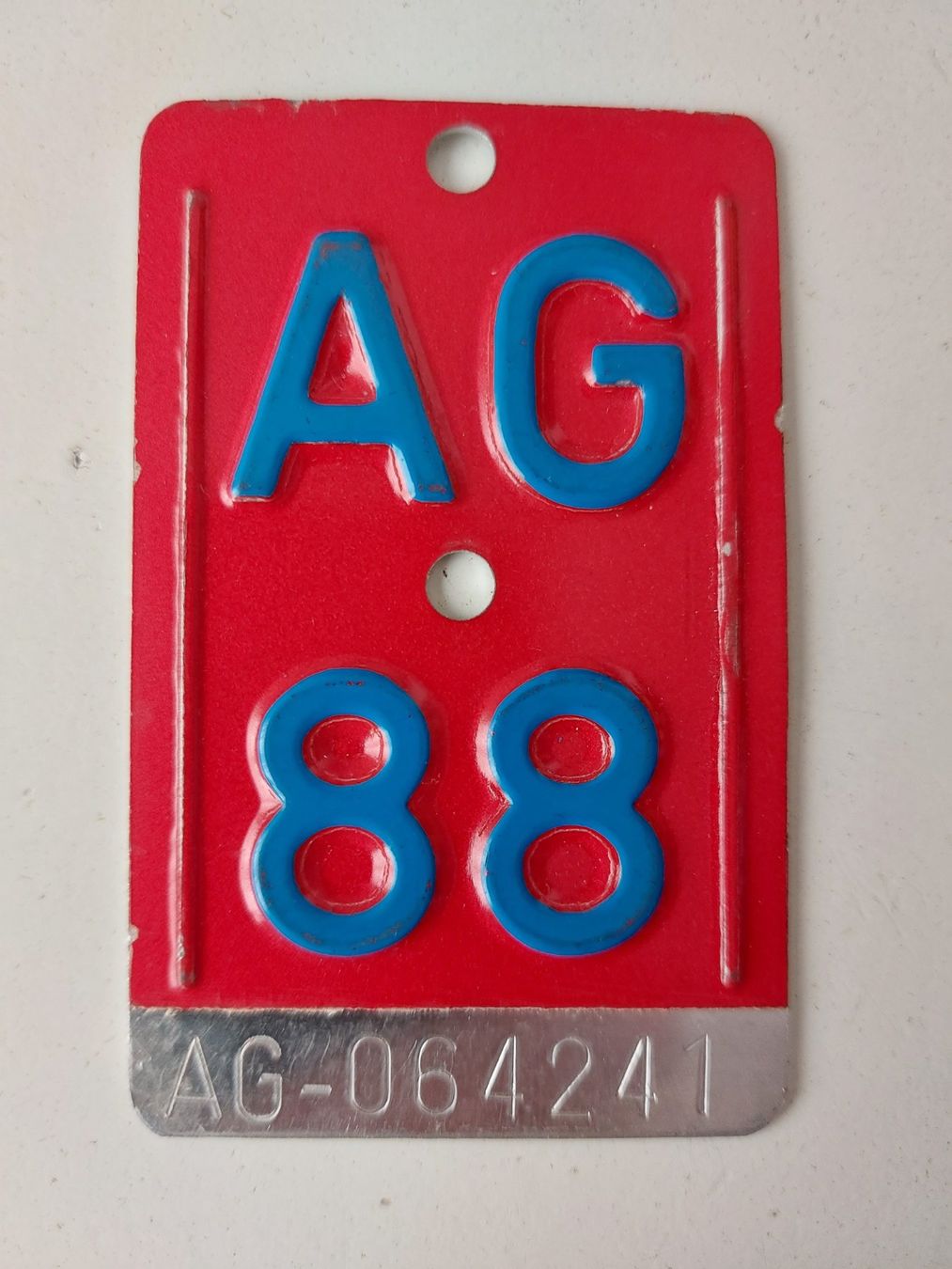 Sachs Insegne: Velonummer AG 88 plaque Velo – Usato da Schenkon venduto da Uhu007
