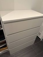 2x Ikea Malm Kommode Weiss Hochglanz