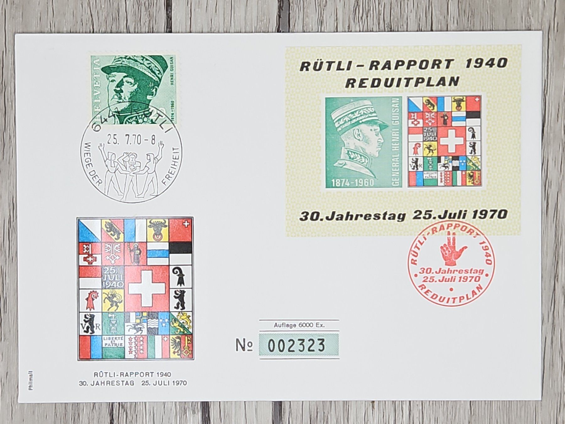 Tous les timbres: CL07 Enveloppe + Timbre Suisse 1970 / 6000ex – D'occasion à Cousset par Patrick_Collections