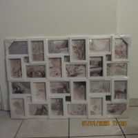 Grosser weisser Collagerahmen für 24 Bilder, neu,