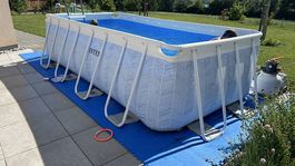 Piscine Intex 4 × 2 × 1 m + filtre à sable + accessoires