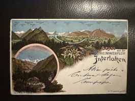Gruß von der Heimwehfluh Interlaken 1899
