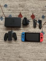 Nintendo Switch Konsole Set blau rot gebrauchter Zustand