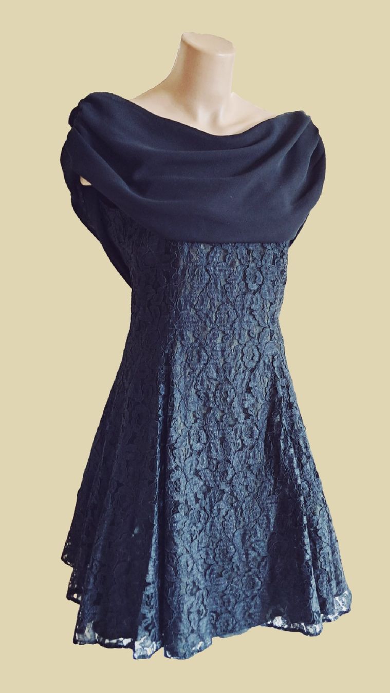 Vestiti: Spitzenkleid Abendkleid Chiffon Gr. M – Usato da Uerikon venduto da Jeanne04
