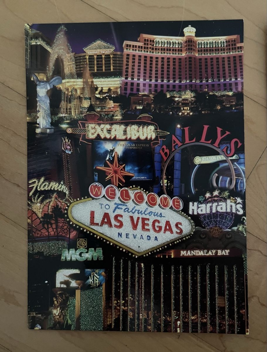 Cartoline postali: 3x Las Vegas Postkarten mit Glitzer – Nuovo (secondo la descrizione) da Sursee venduto da abcdxyz 1