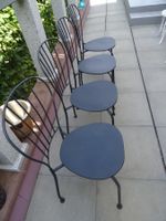 4 Gartenstühle, Metall, Grau, Top Zustand! Sommer