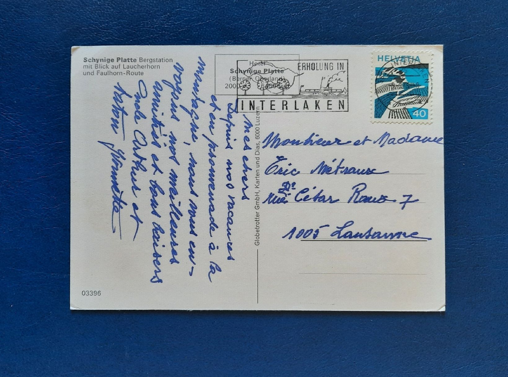Cartoline postali: Ansichtskarte Schnydige Platte, Bergstation, gestempelt  – Usato da Marly venduto da neu-adlerauge65 1