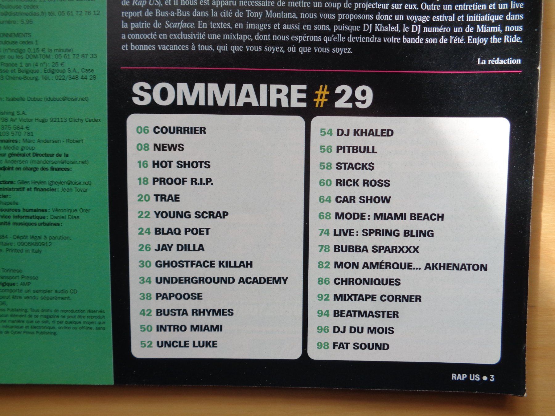 CD: Rap US juillet 2006 Busta Rhymes Ghostface Killah + CD – Usato da Romainmôtier venduto da Iguazu12 2