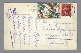 1920, VERDUN, VIGNETTE LUGANO AMICI DELLA FRANCIA (TEXT)