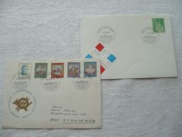 1966 - 67 2 Belege COMPTOIR