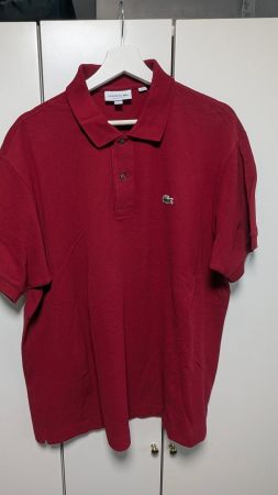 Polo Lacoste rouge bordeaux – XXL – neuf