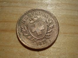 (N2) 1 Rappen 1877