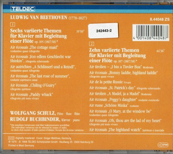 CDs: Schulz, Buchbinder - Klavier mit Begleitung Einer Flöte – Gebraucht aus Unterbäch von niquz 1