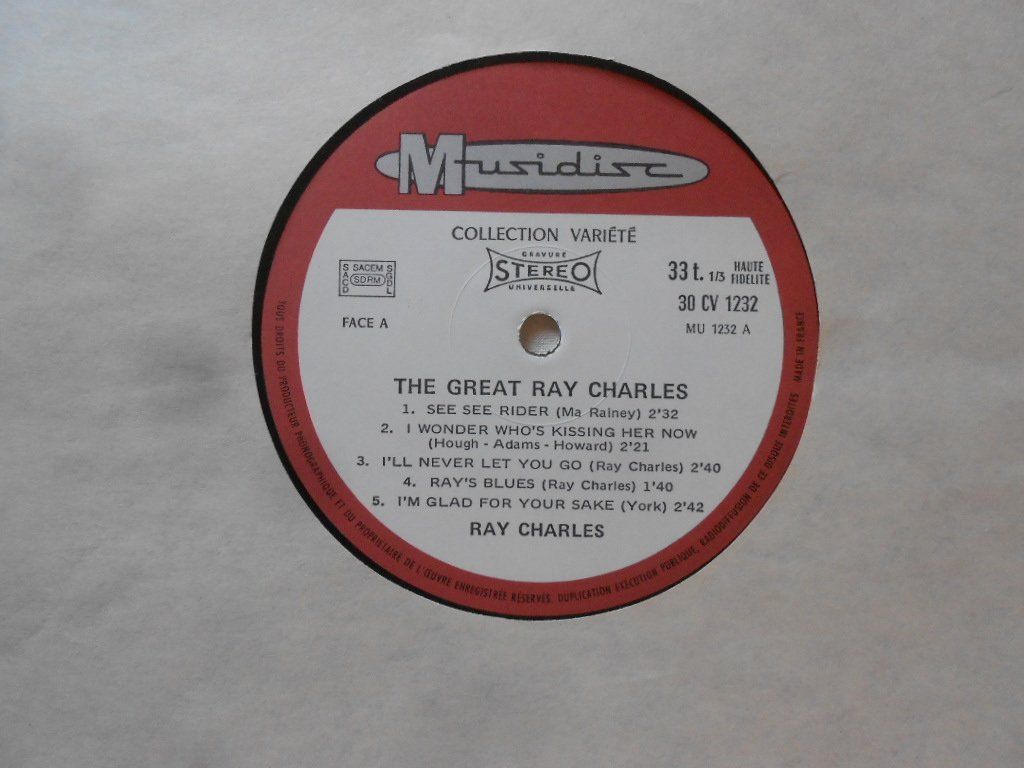 Dischi in vinile: RAY CHARLES  -  THE GREAT – Usato da Bex venduto da Giorgiob 3