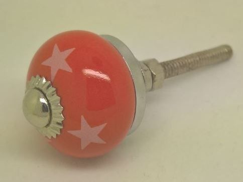 Maniglie per cassetti & Pomelli per mobili: Möbelknopf rot mit Sternli – Nuovo e nell'imballaggio originale da Schwerzenbach venduto da Alperose03