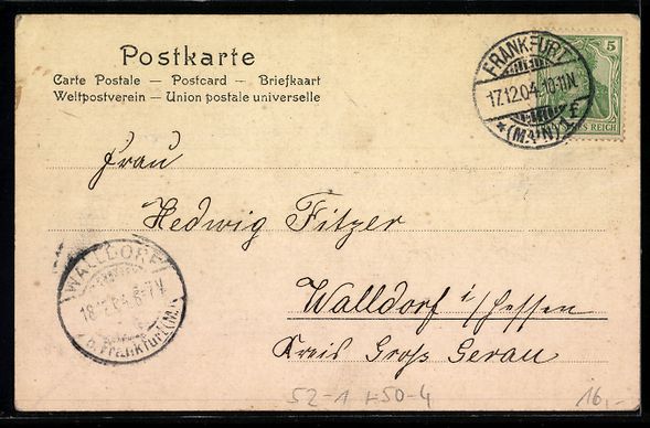 Cartes postales: Frosch mit Becken und Maiglöckchen, ver – D'occasion à Berlin par bartko-reher 1