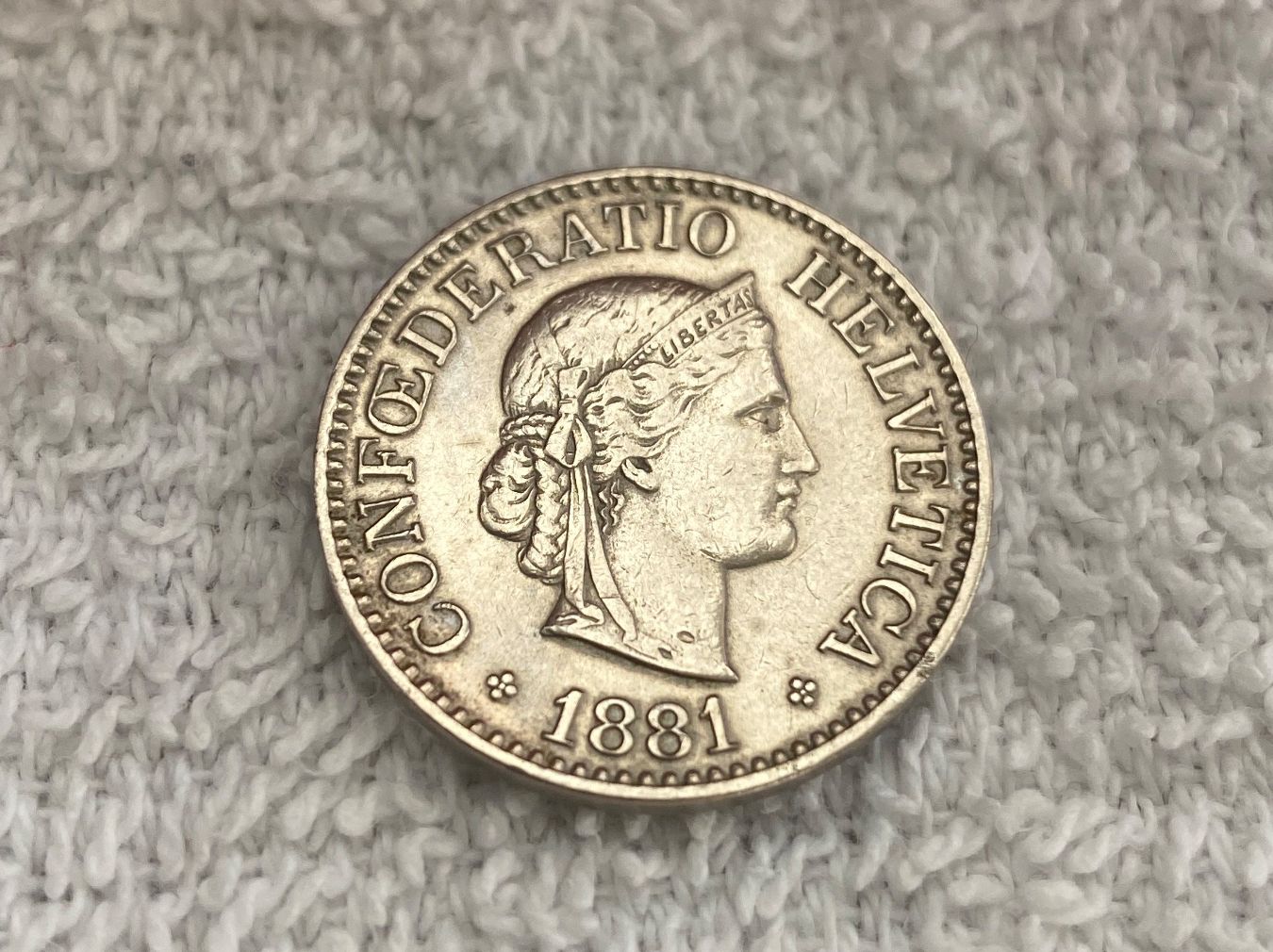 Tutti le monete: 10 centimes/rappen 1881 – Usato da Nyon venduto da Ilmi09