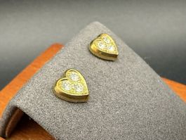 Elegante Herzohrringe, Vintage
