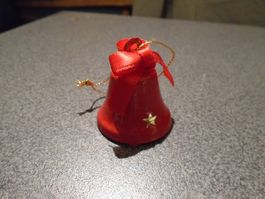 Baumschmuck Glocke, Metall, rot
