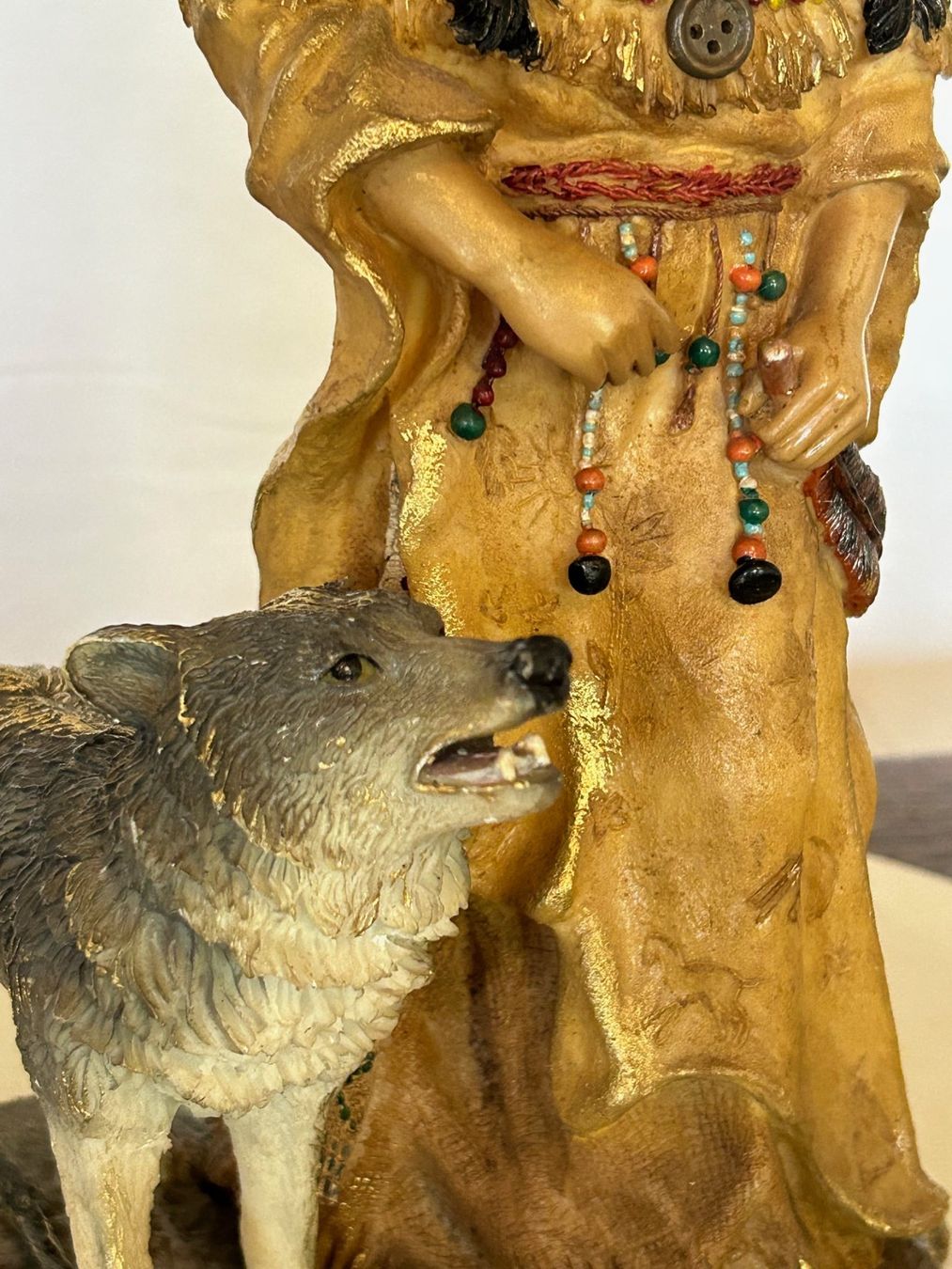 Sculture & Statue: Indianerin (Squaw) mit Wolf – Nuovo (secondo la descrizione) da Rocourt venduto da Vijay02 5