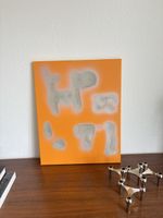 Orangefarbenes Kunstwerk - Top Zustand!