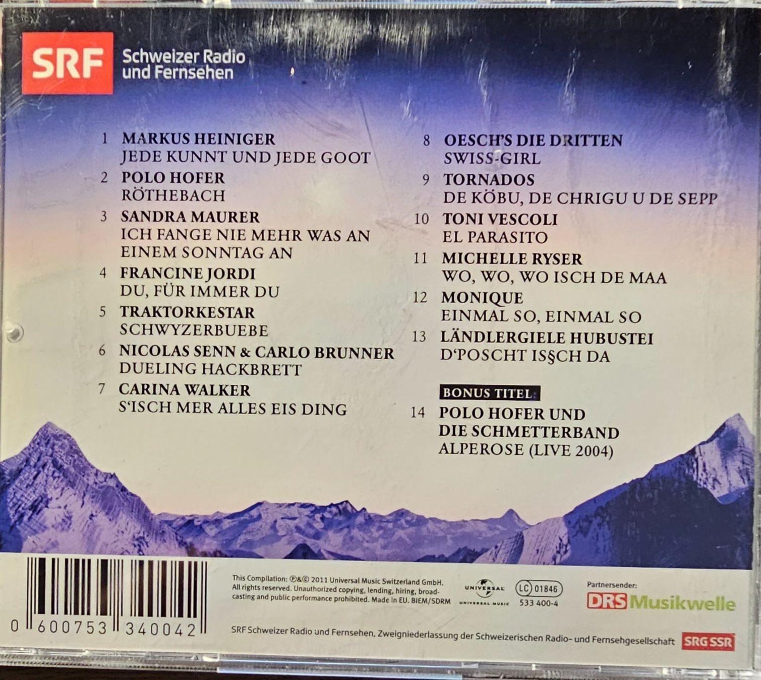 CDs: Various - Alpenrose 2011 – Gebraucht aus Wahlen b. Laufen von Cg10 1