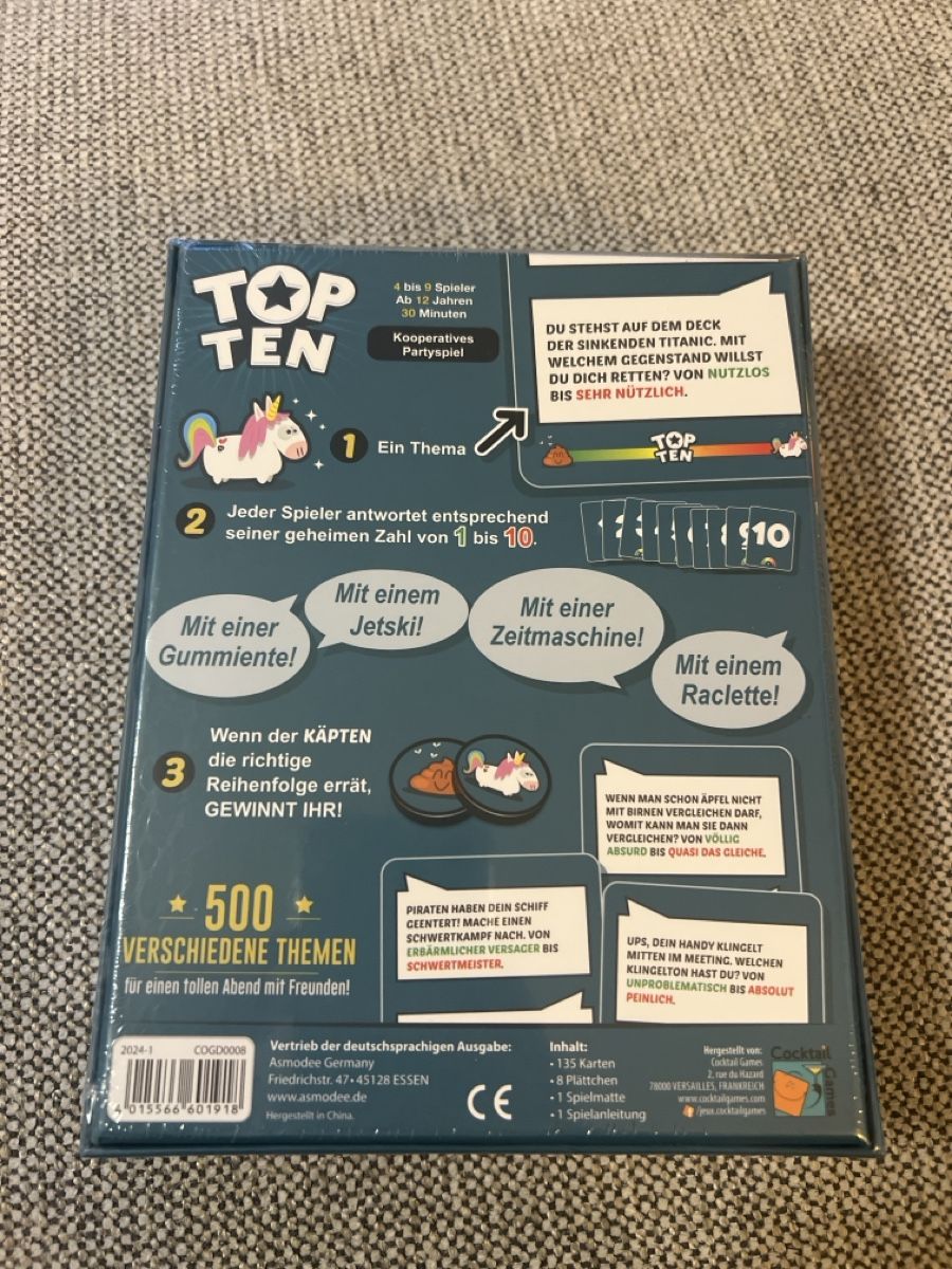 Giochi: Top Ten Partyspiel - originalverpackt – Nuovo e nell'imballaggio originale da St. Gallen venduto da jil_d5rh 1