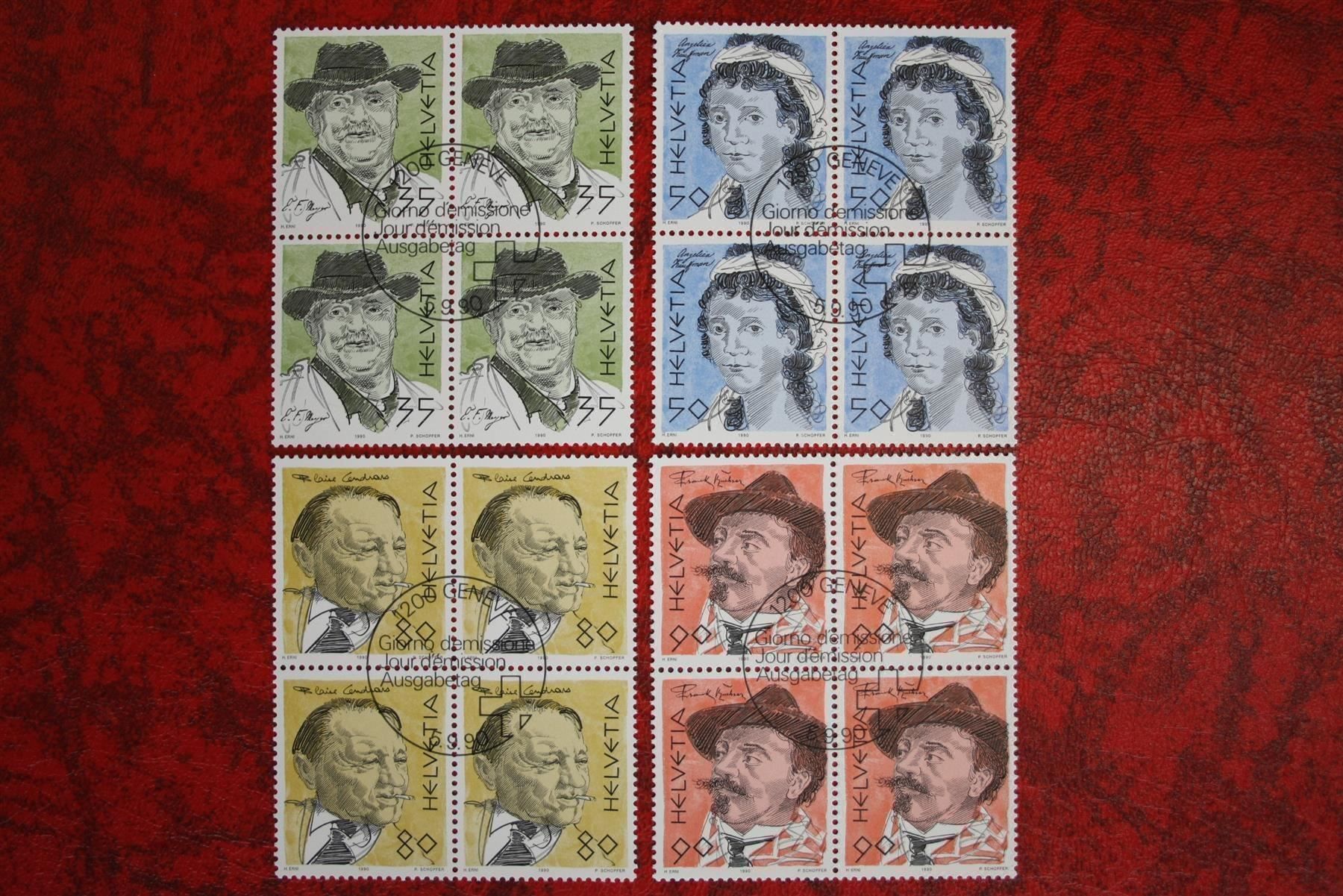 Alle Briefmarken: 1990: 801-804 4er-Block ET. mit Gummi – Neu (gemäss Beschreibung) aus Deitingen von Lglobi